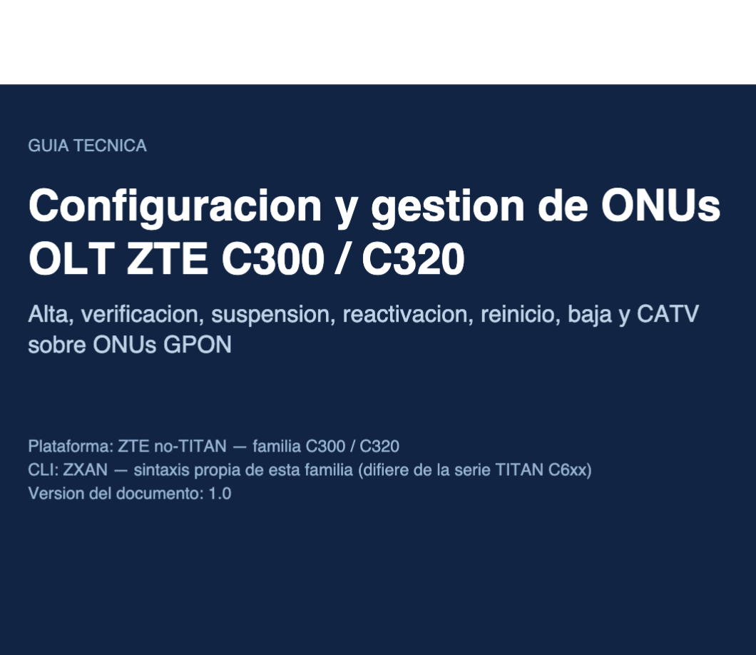 Guía de Configuración ZTE C300 y C320